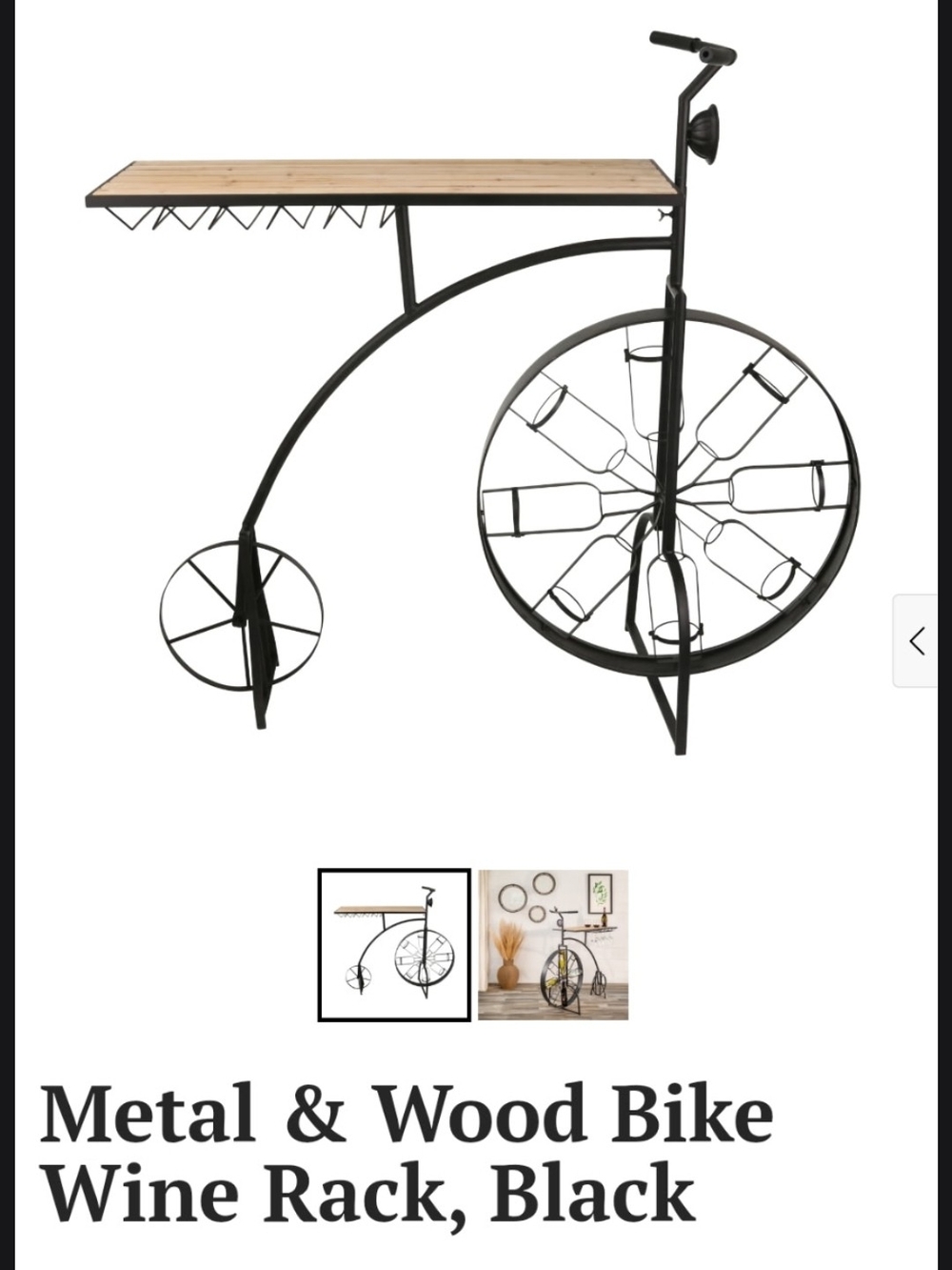 Bicycle Bar & Wine Rack - Picture 5 of 7